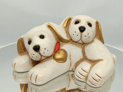 Vintage Figurine Puppies Thun __etsy:7163924395