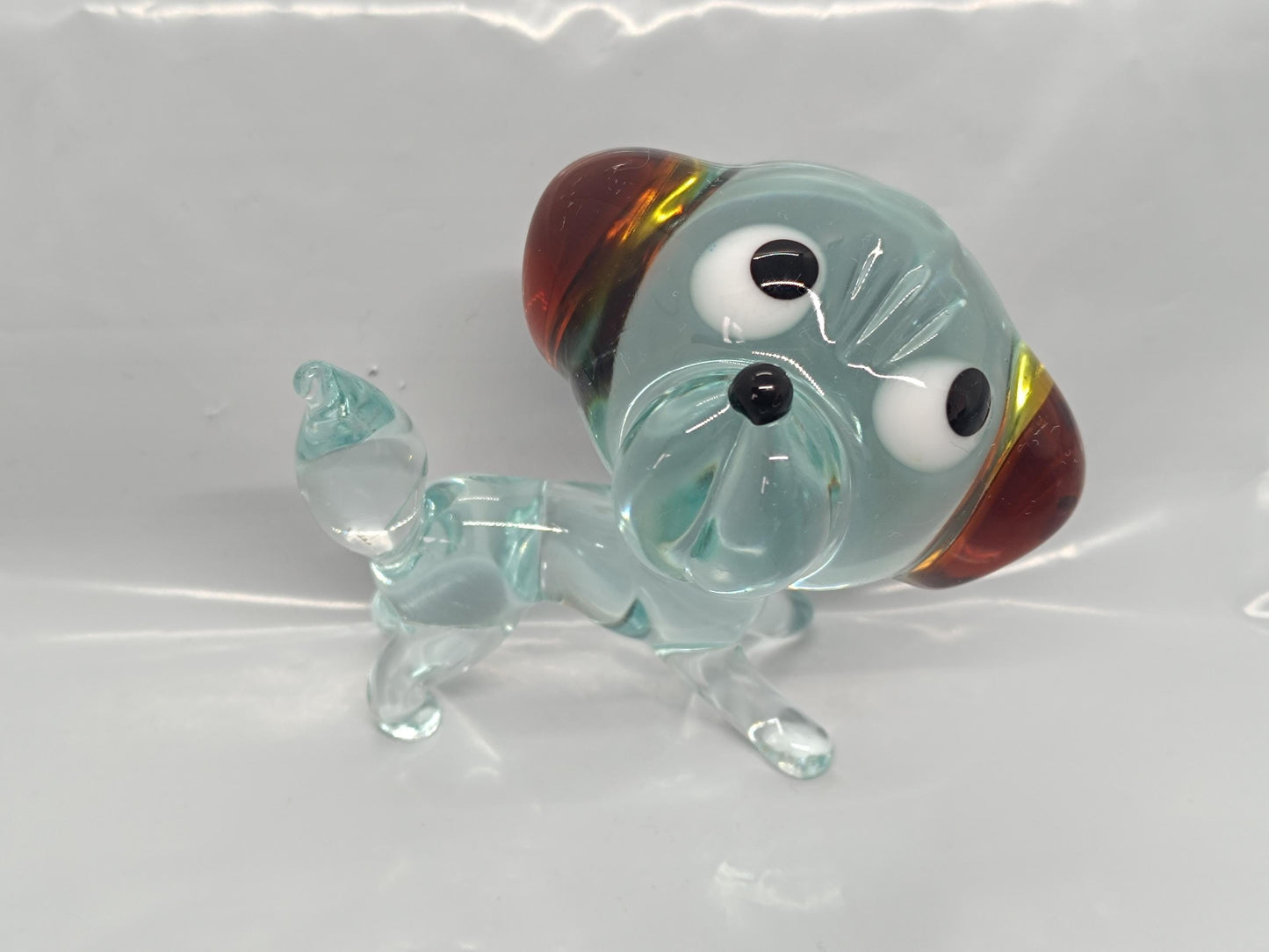 Vintage Glass Dog figurine __etsy:7967442533