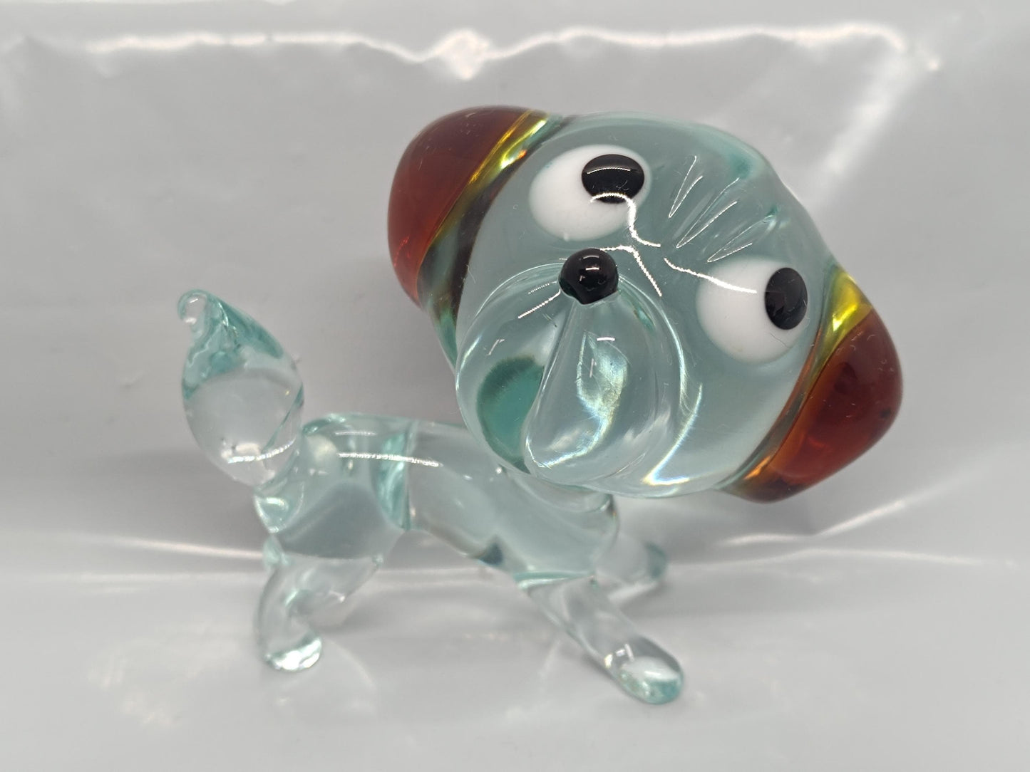 Vintage Glass Dog figurine __etsy:7967443147