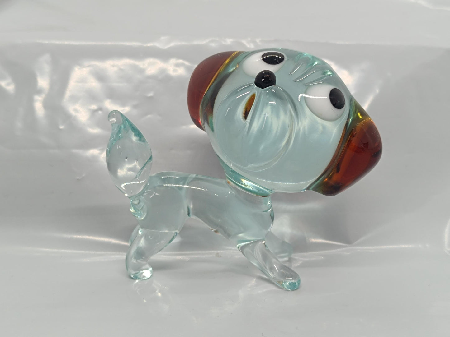 Vintage Glass Dog figurine __etsy:7967442531