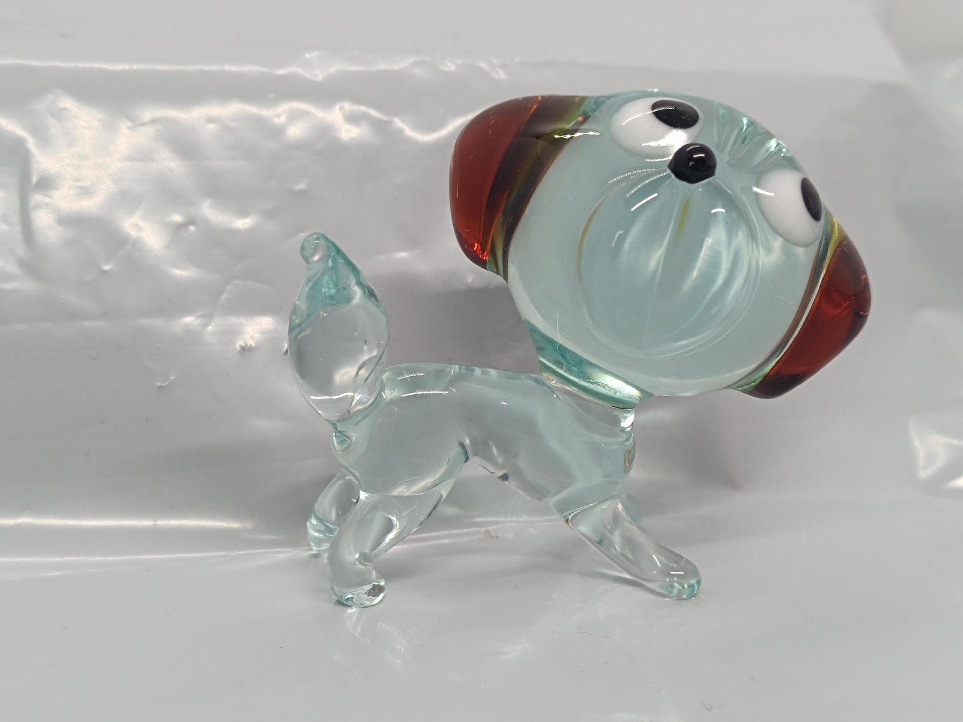 Vintage Glass Dog figurine __etsy:7967442537
