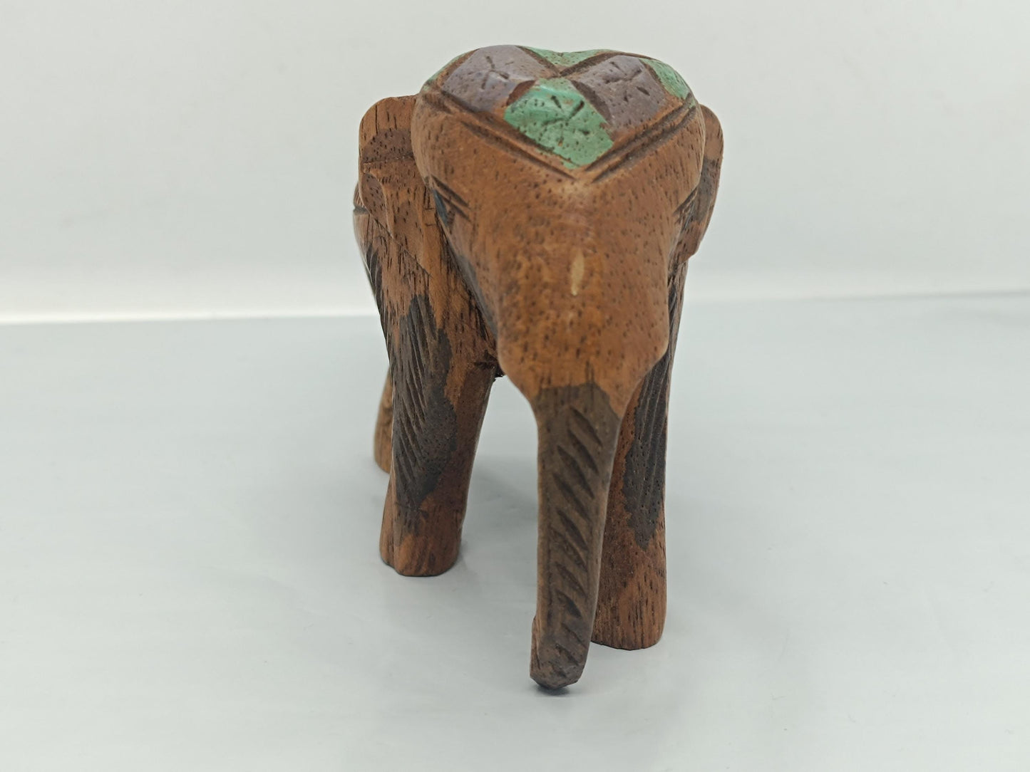 Vintage Hand-Painted Wooden Elephant Figurine (etsy image id: 7687704243)