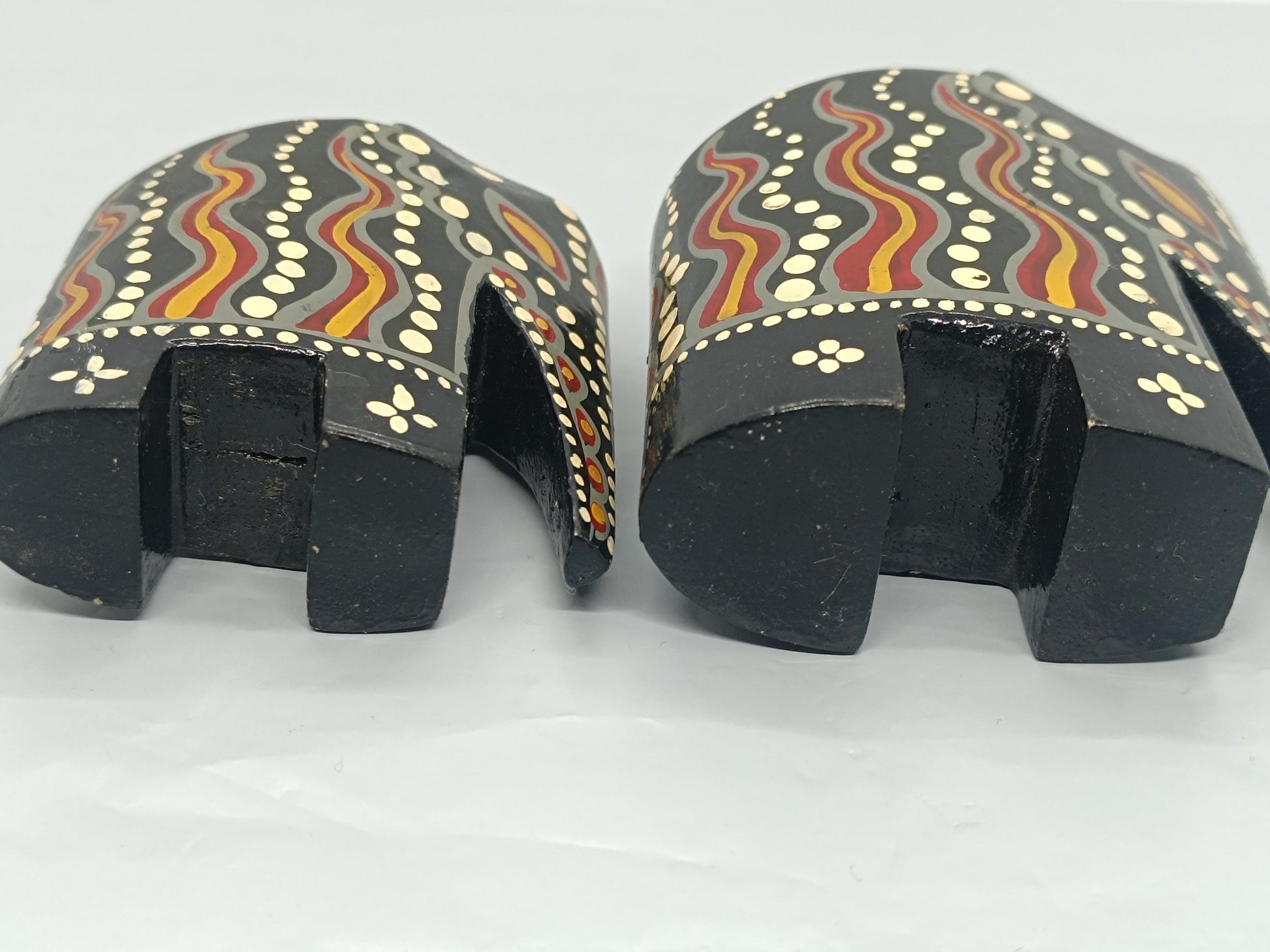 Vintage Hand-Painted Wooden Elephant Figurines (etsy image id: 7687673571)