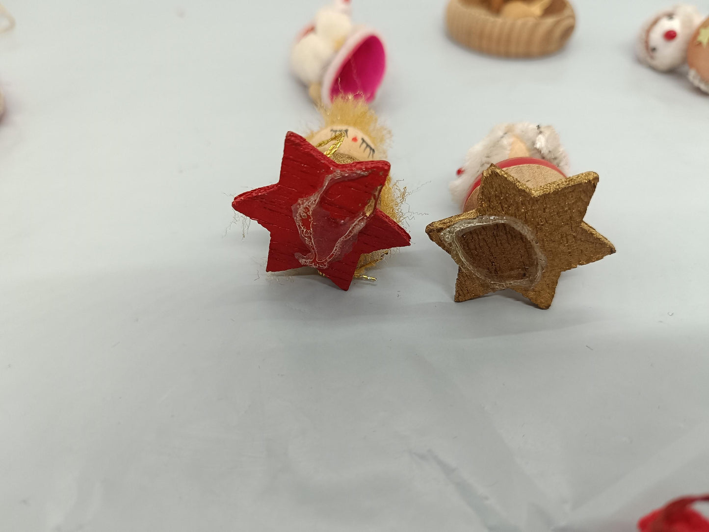 Vintage Lot of Wooden Christmas Ornaments Hand Made (etsy image id: 7169977149)