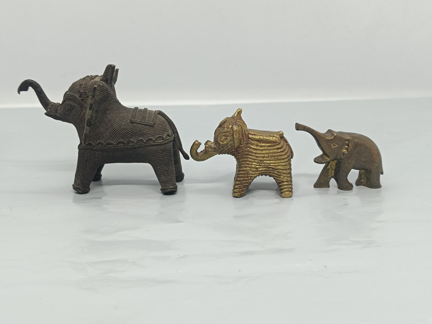 Vintage Metal Elephants Dhokra Figurines (etsy image id: 7687727663)