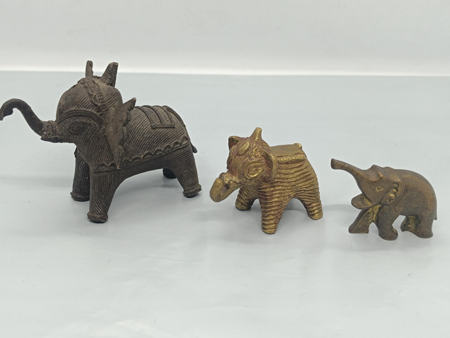 Vintage Metal Elephants Dhokra Figurines (etsy image id: 7687727665)