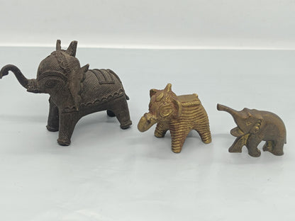 Vintage Metal Elephants Dhokra Figurines (etsy image id: 7687727665)