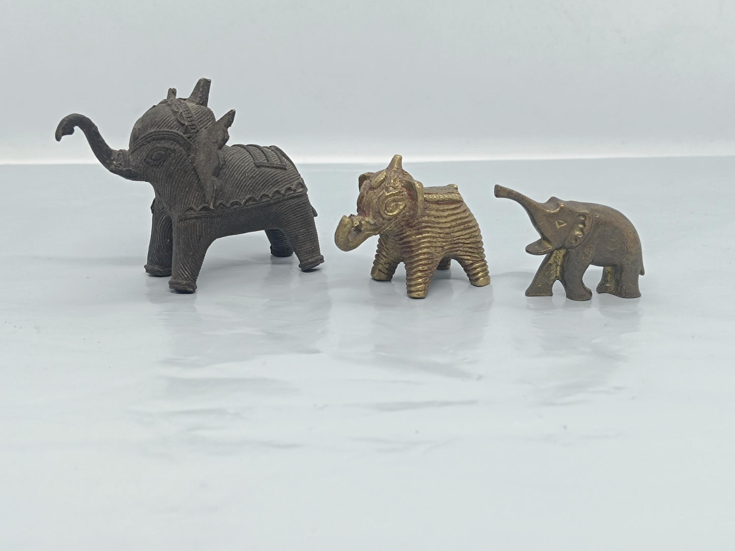 Vintage Metal Elephants Dhokra Figurines (etsy image id: 7687727673)