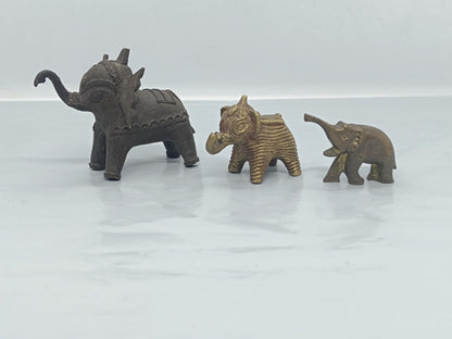 Vintage Metal Elephants Dhokra Figurines (etsy image id: 7687727673)