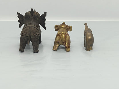 Vintage Metal Elephants Dhokra Figurines (etsy image id: 7687727671)