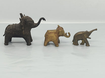 Vintage Metal Elephants Dhokra Figurines (etsy image id: 7639783144)