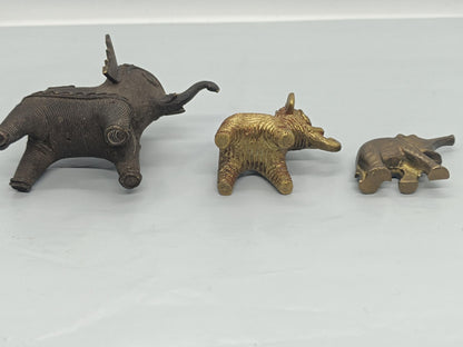 Vintage Metal Elephants Dhokra Figurines (etsy image id: 7687727669)