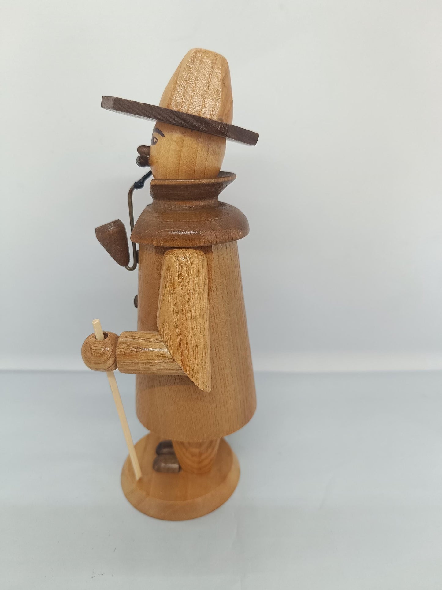 Vintage Natural Wooden Erzgebirge Incense Smoker Night Watchman Raucher 7"