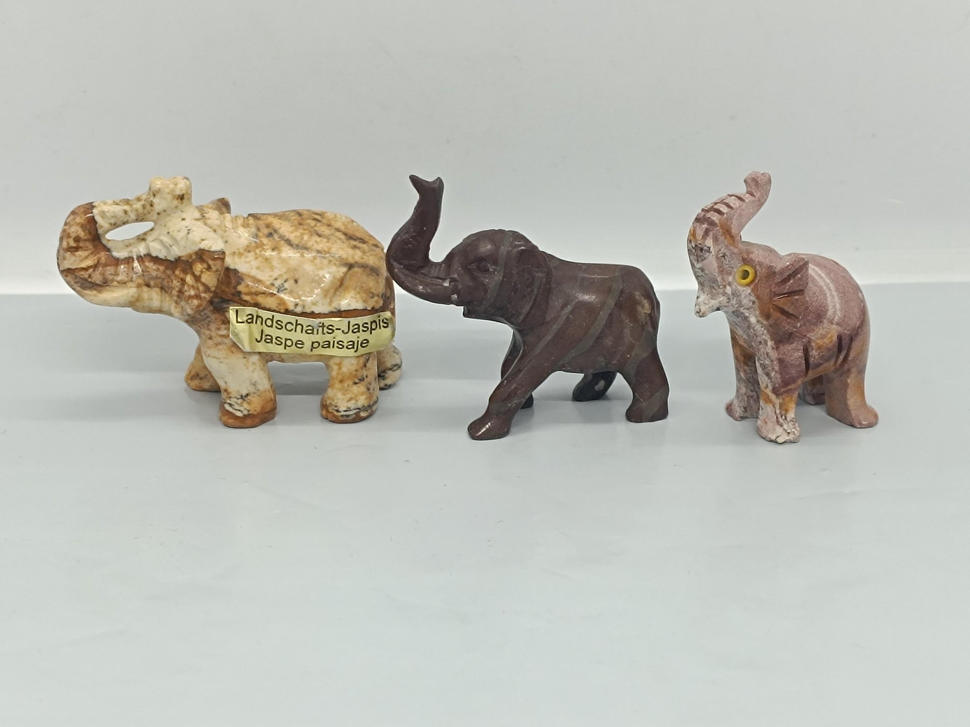 Vintage Stone Elephants Figurines (etsy image id: 7687767905)