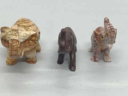 Vintage Stone Elephants Figurines (etsy image id: 7687767901)