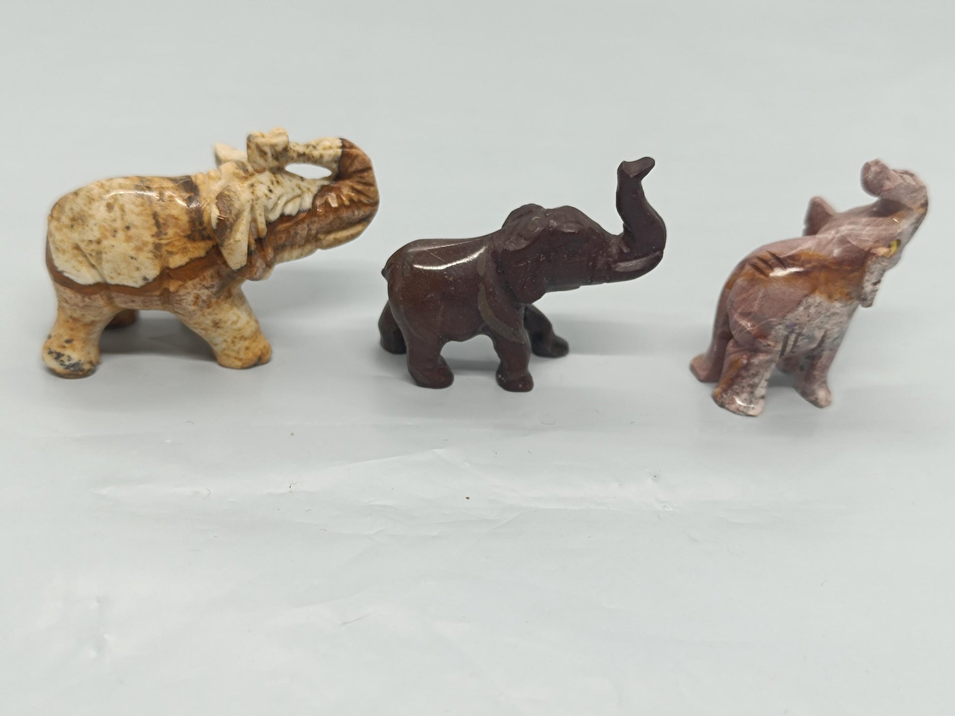 Vintage Stone Elephants Figurines (etsy image id: 7639823282)