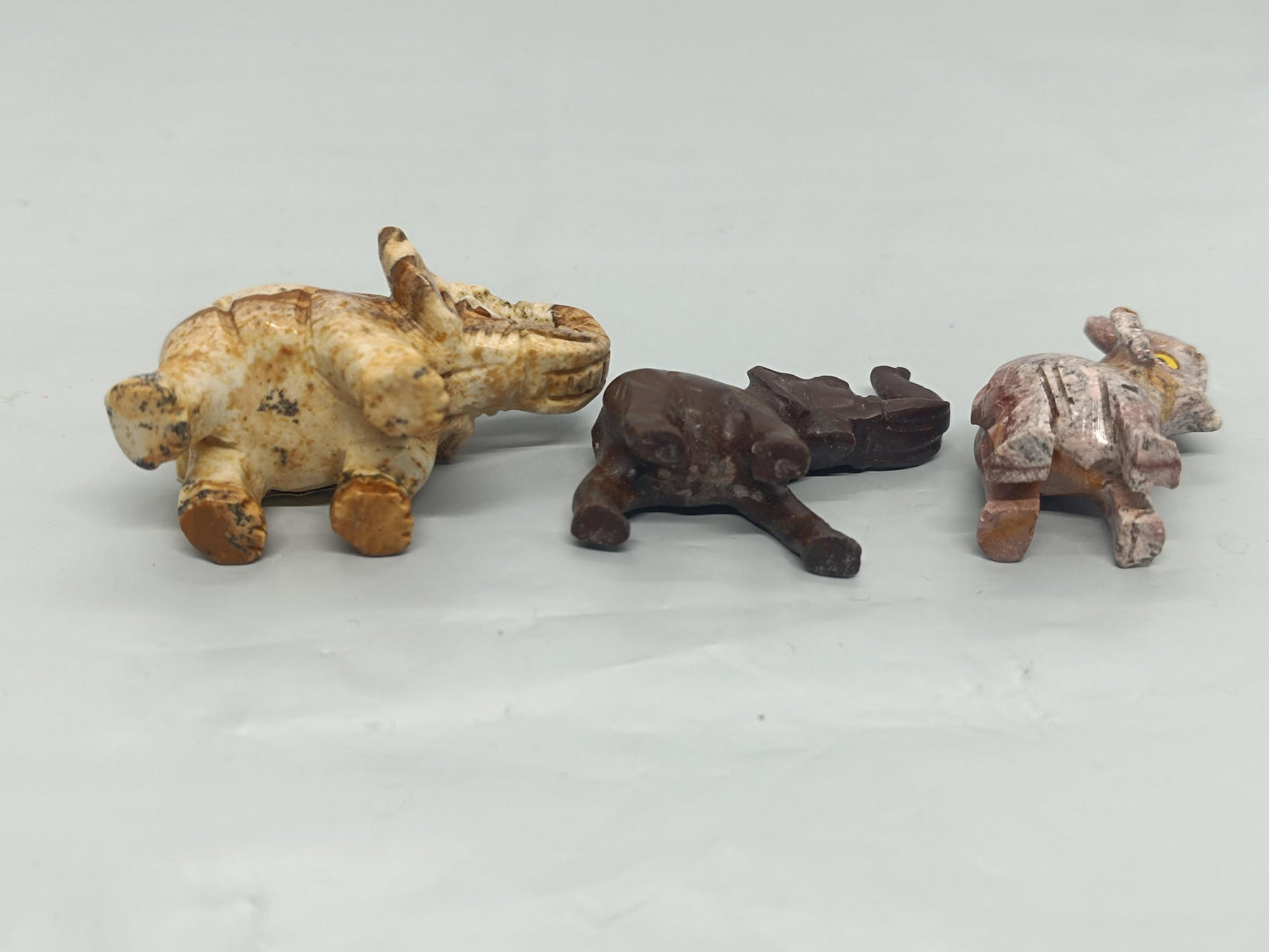 Vintage Stone Elephants Figurines (etsy image id: 7639823280)