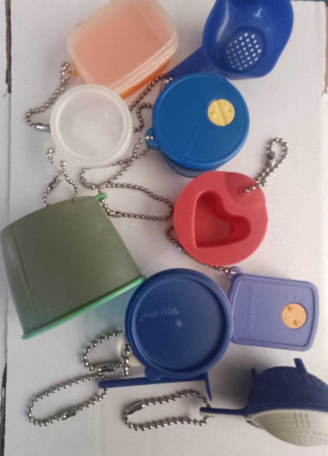 Vintage Tupperware keychains variety __etsy:7251482883