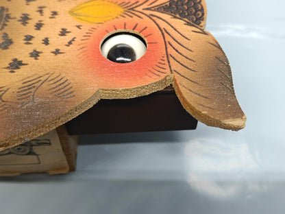 Vintage W Germany Owl Clock Moving eyes __etsy:7773708752