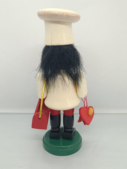 Vintage Wooden Erzgebirge Incense Smoker Chef Raucher 17 cm