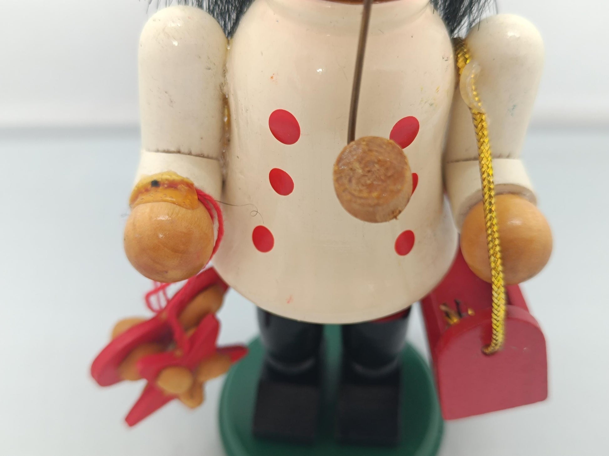 Vintage Wooden Erzgebirge Incense Smoker Chef Raucher 17 cm