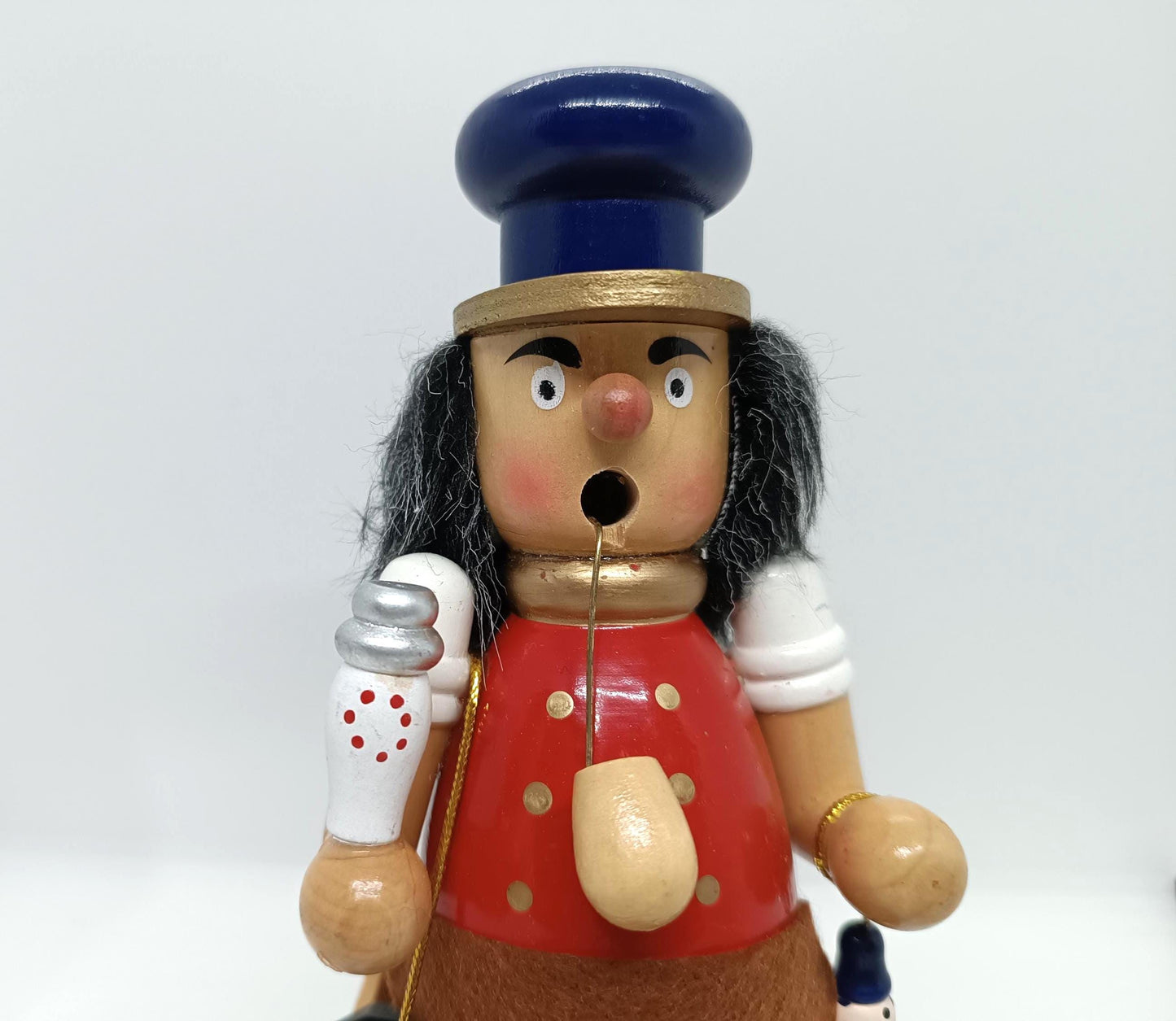 Vintage Wooden Erzgebirge Incense Smoker Man Raucher 8" Erzgebirge