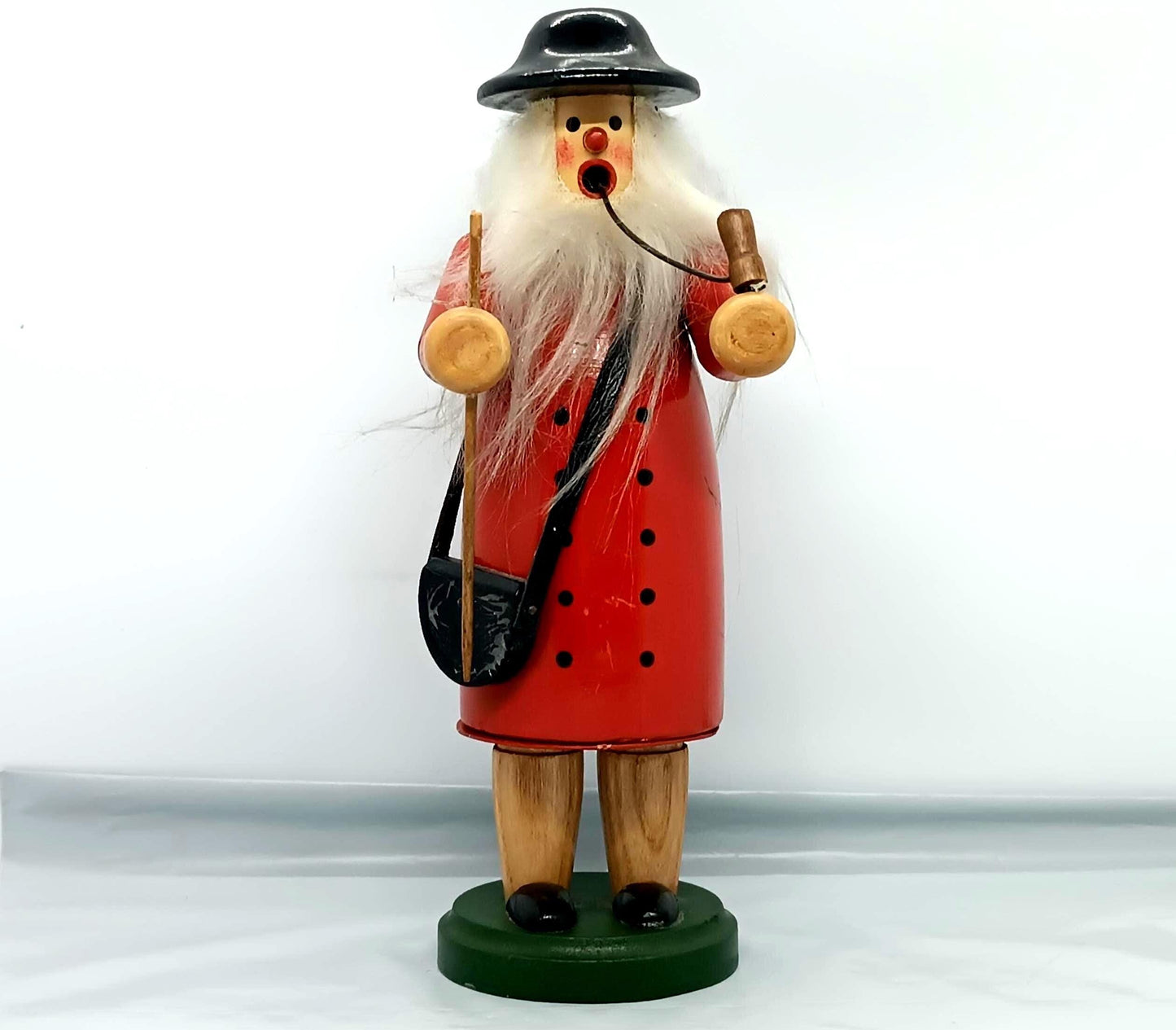 Vintage Wooden Erzgebirge Incense Smoker Shepherd Smoker Raucher 23 cm