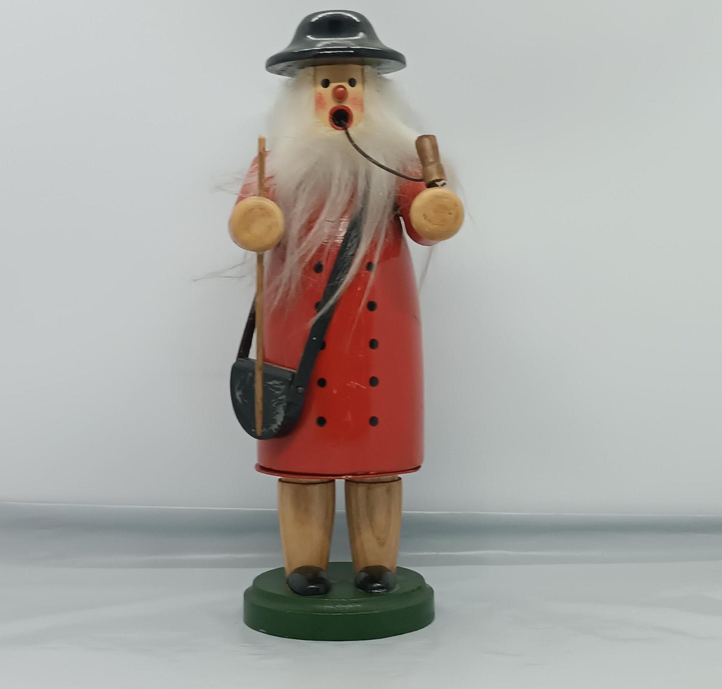 Vintage Wooden Erzgebirge Incense Smoker Shepherd Smoker Raucher 23 cm