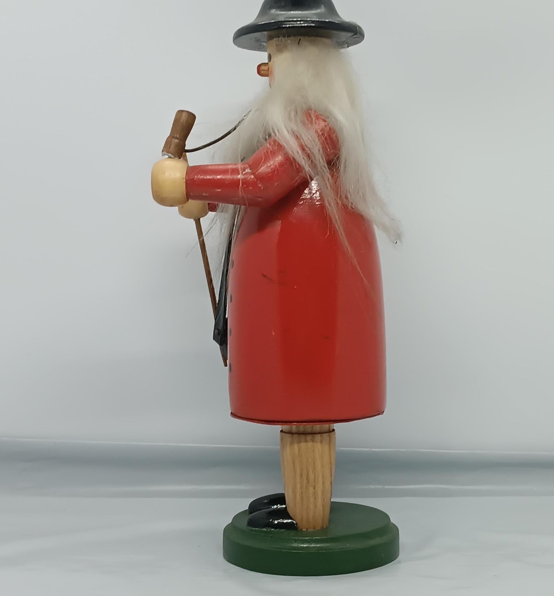 Vintage Wooden Erzgebirge Incense Smoker Shepherd Smoker Raucher 23 cm