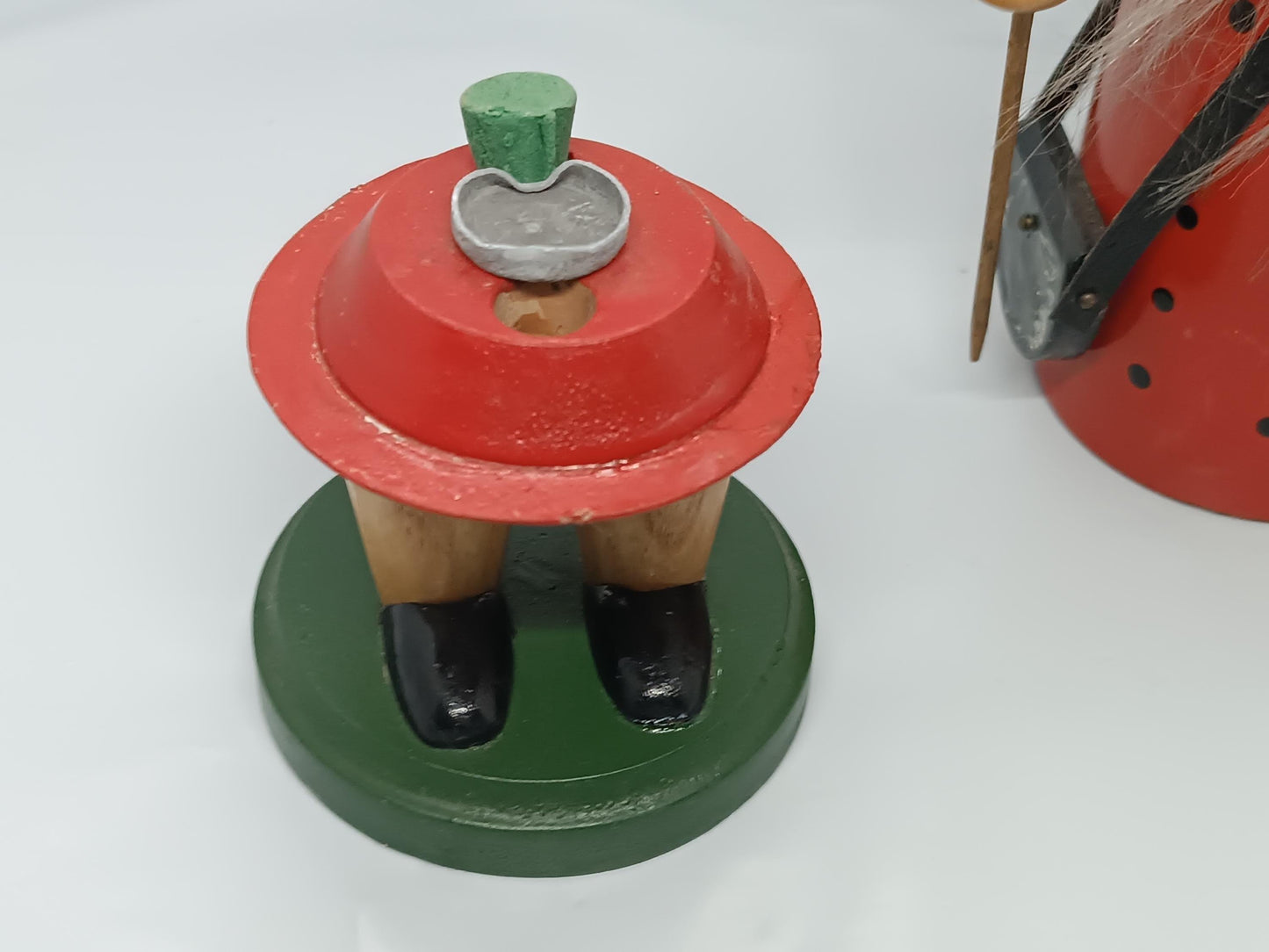 Vintage Wooden Erzgebirge Incense Smoker Shepherd Smoker Raucher 23 cm