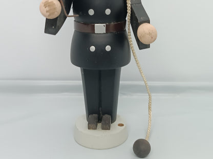 Vintage Wooden Erzgebirge Incense smoker Chimney Sweep Seiffener Volkskunst 19 cm