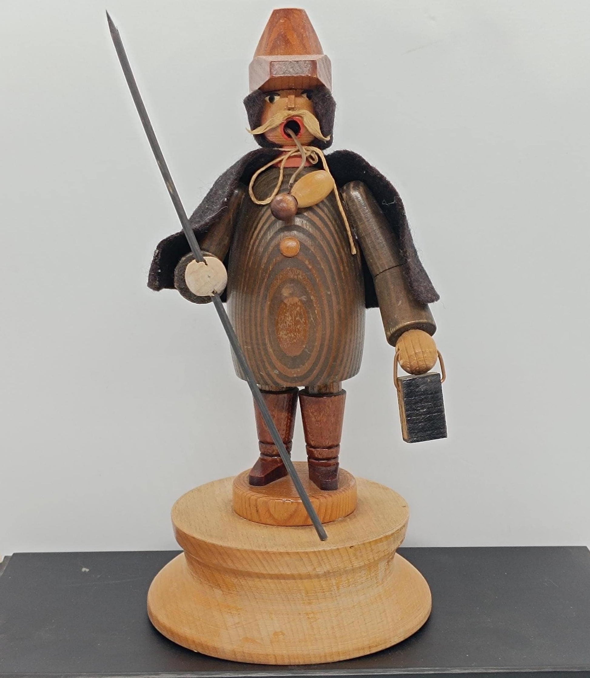 Vintage  Wooden Incense Holder Smoker Night Watchman Raucher 9.5" (etsy image id: 7169880099)