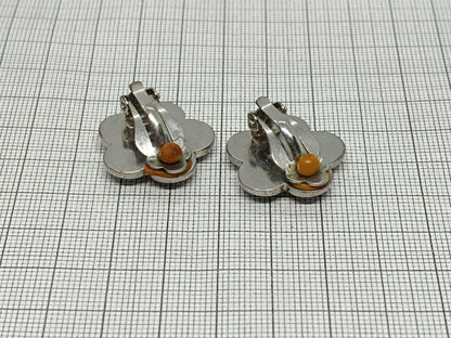 Vintage clip earrings pearlescent shine __etsy:6750139545