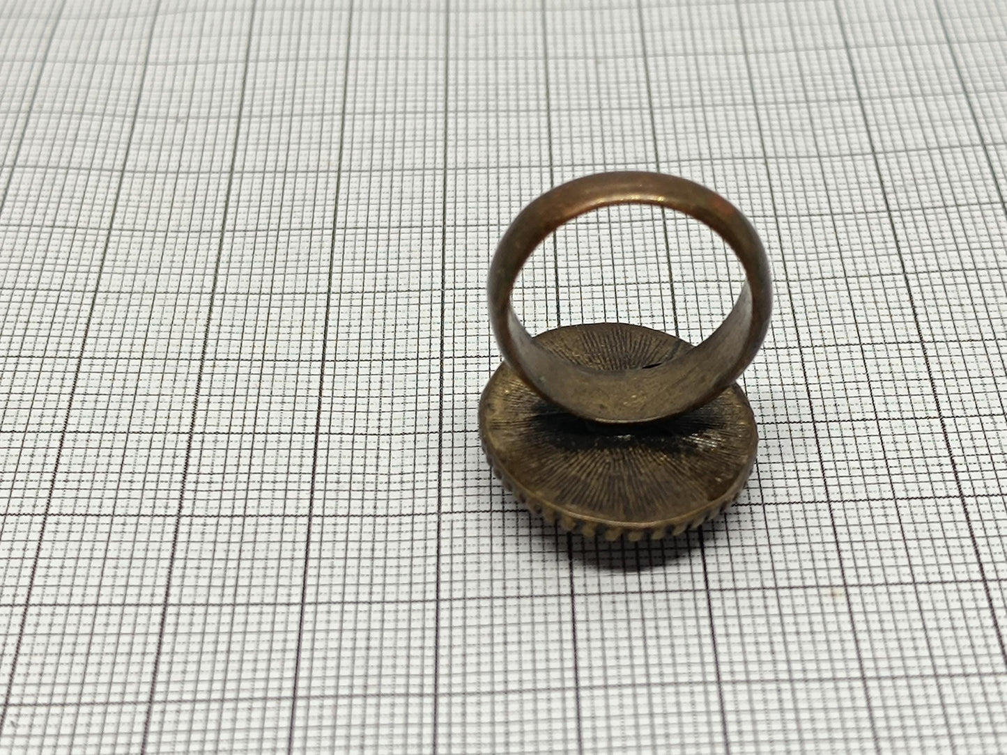 Vintage red flower Ring size 6 __etsy:6750649453