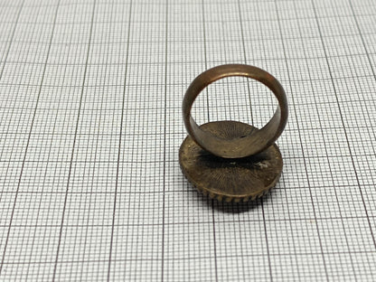 Vintage red flower Ring size 6 __etsy:6750649453