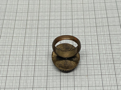 Vintage red flower Ring size 6 __etsy:6750649579