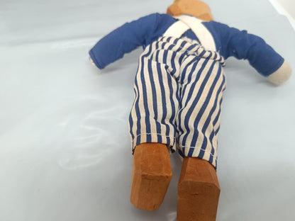 Vtg Ostern Rabbits Wood and Fabric __etsy:7810232533