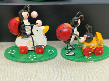 Wooden Easter Ornaments Ladybugs Erzgebirge __etsy:7801931235