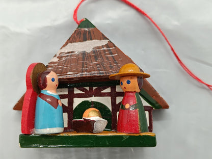 Wooden Ornaments Boy with Horse and Christmas miniature nativity scene (etsy image id: 7188506453)