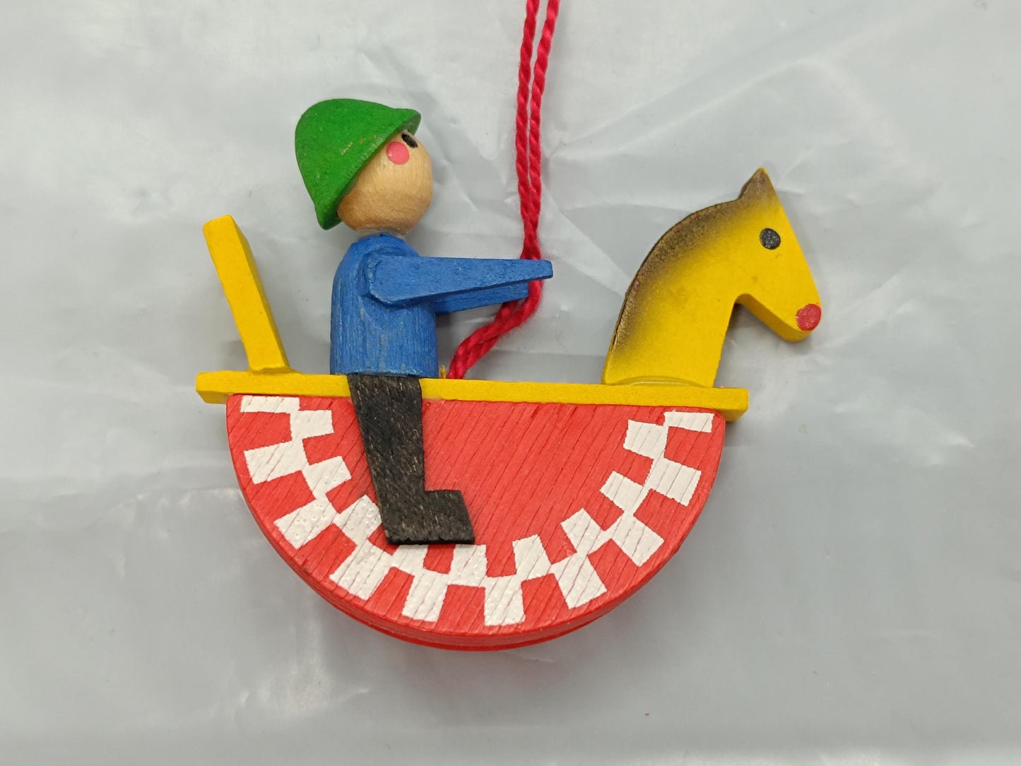 Wooden Ornaments Boy with Horse and Christmas miniature nativity scene (etsy image id: 7188508009)