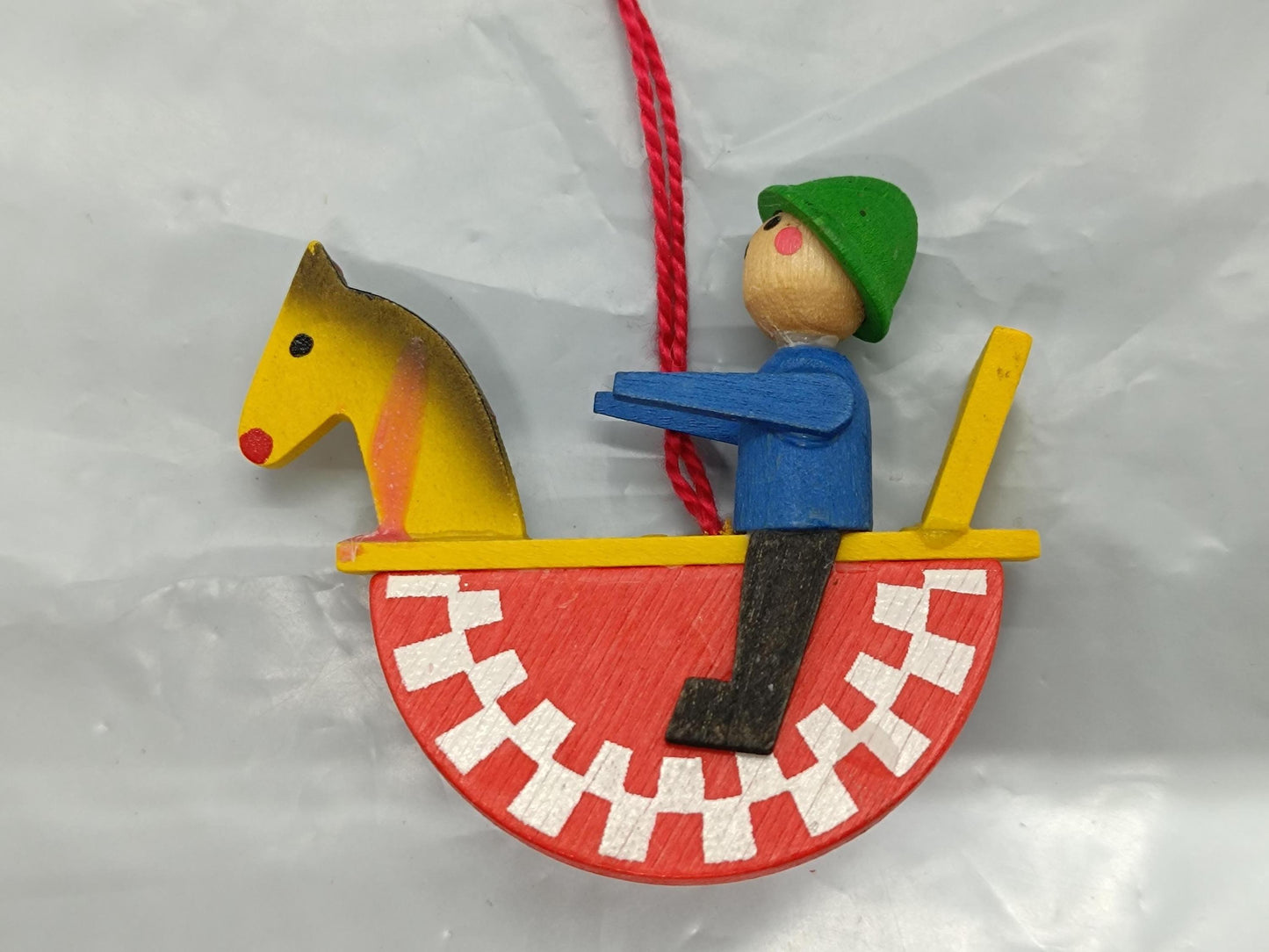 Wooden Ornaments Boy with Horse and Christmas miniature nativity scene (etsy image id: 7188508463)