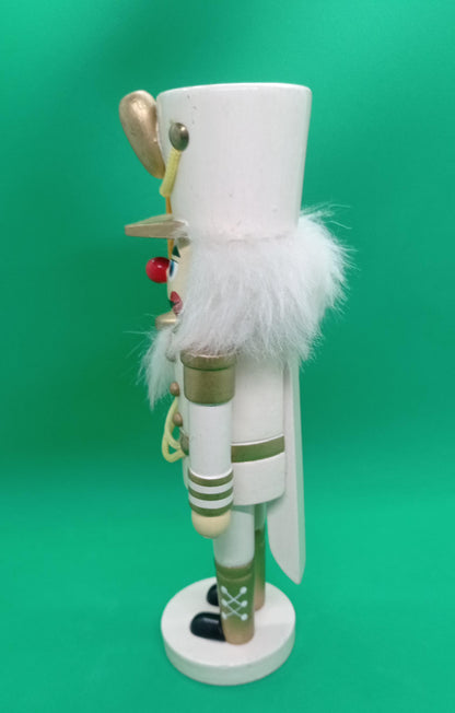 Wooden White Nutcracker figurine 23 cm (etsy image id: 7174383757)