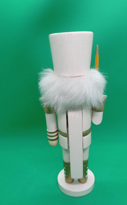 Wooden White Nutcracker figurine 23 cm (etsy image id: 7126414300)