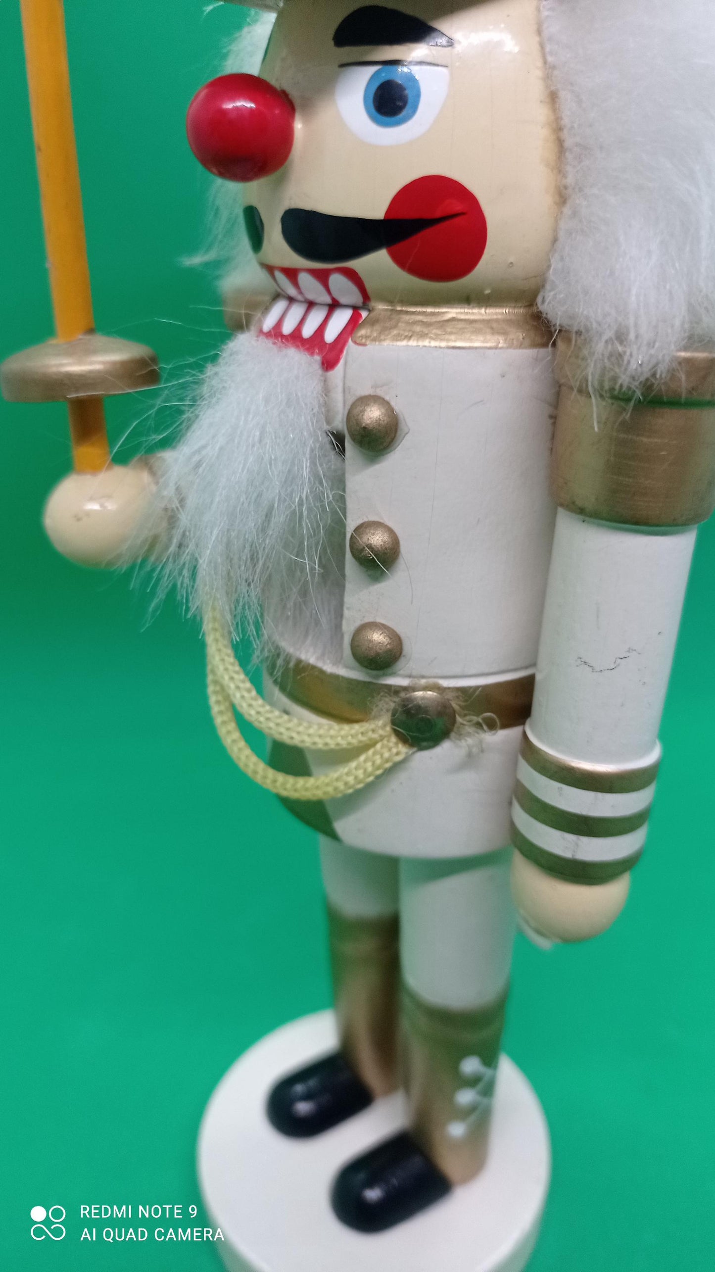 Wooden White Nutcracker figurine 23 cm (etsy image id: 7126402862)