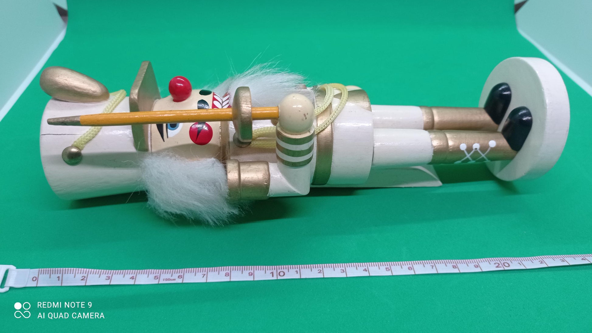 Wooden White Nutcracker figurine 23 cm (etsy image id: 7174372959)