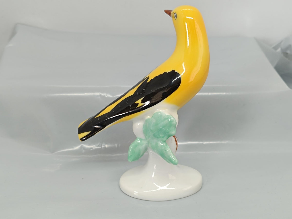 Vintage Romanian Porcelain Yellow Bird from 60's