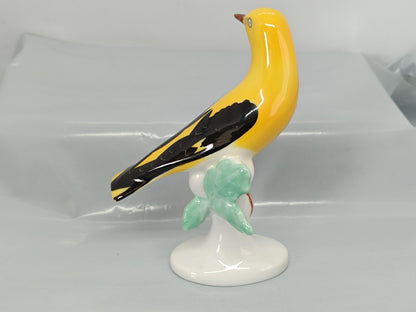 Vintage Romanian Porcelain Yellow Bird from 60's