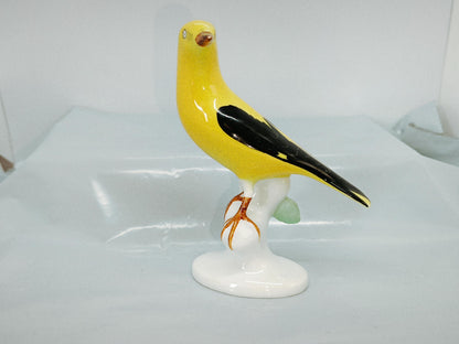 Vintage Romanian Porcelain Yellow Bird from 60's
