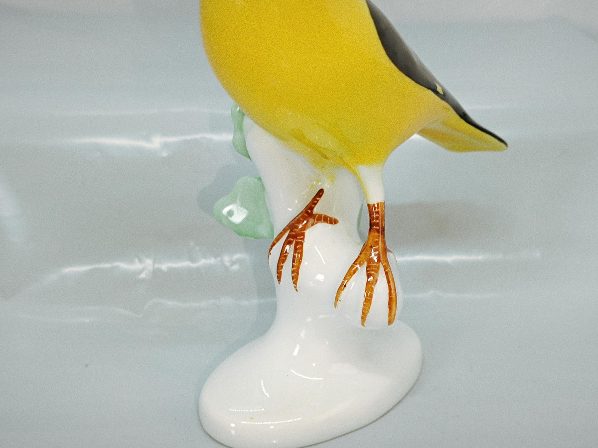 Vintage Romanian Porcelain Yellow Bird from 60's