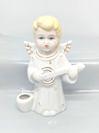 Vintage Romania Figurine Angel Candleholder